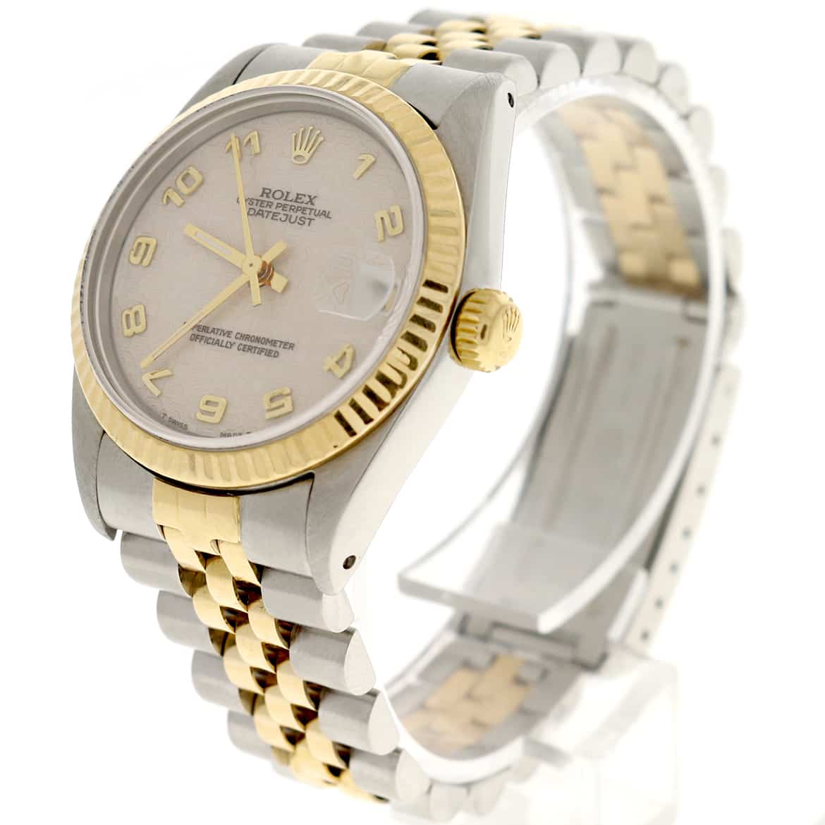 Rolex Datejust 2-Tone Gold/Steel Factory Jubilee Arabic Dial 31mm Midsize Watch 68273 - Image 5