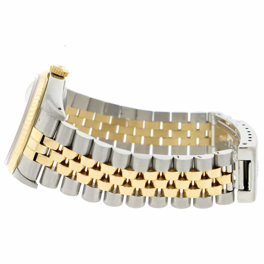 Rolex Datejust 2-Tone Yellow Gold/Stainless Steel Original White Index Dial 36MM Jubilee Watch 16233 - Image 6
