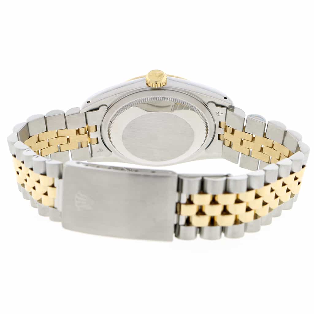 Rolex Datejust 2-Tone Yellow Gold/Stainless Steel Original White Index Dial 36MM Jubilee Watch 16233 - Image 7