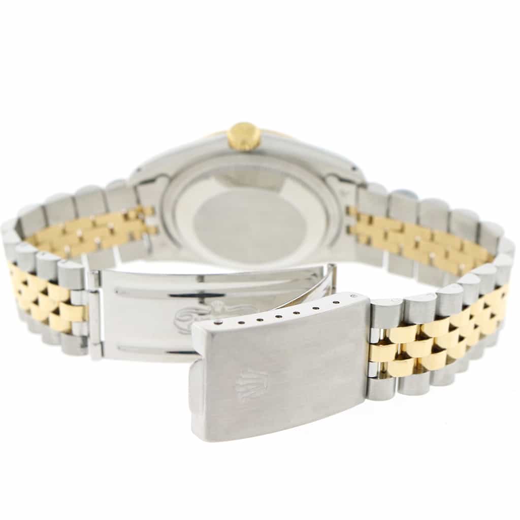 Rolex Datejust 2-Tone Yellow Gold/Stainless Steel Original White Index Dial 36MM Jubilee Watch 16233 - Image 8