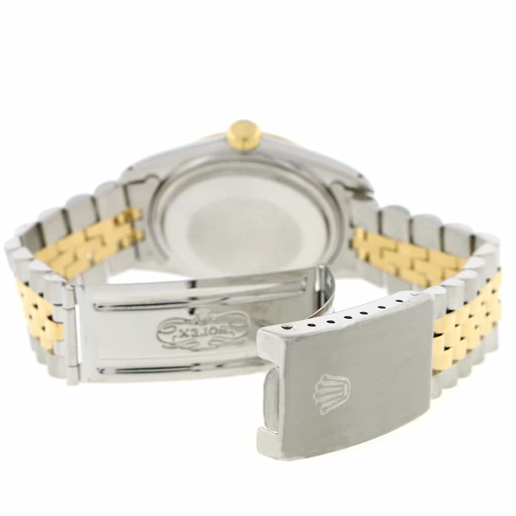Rolex Datejust 2-Tone Yellow Gold/Steel Original Champagne Diamond Dial 36MM Automatic Jubilee Mens Watch - Image 8