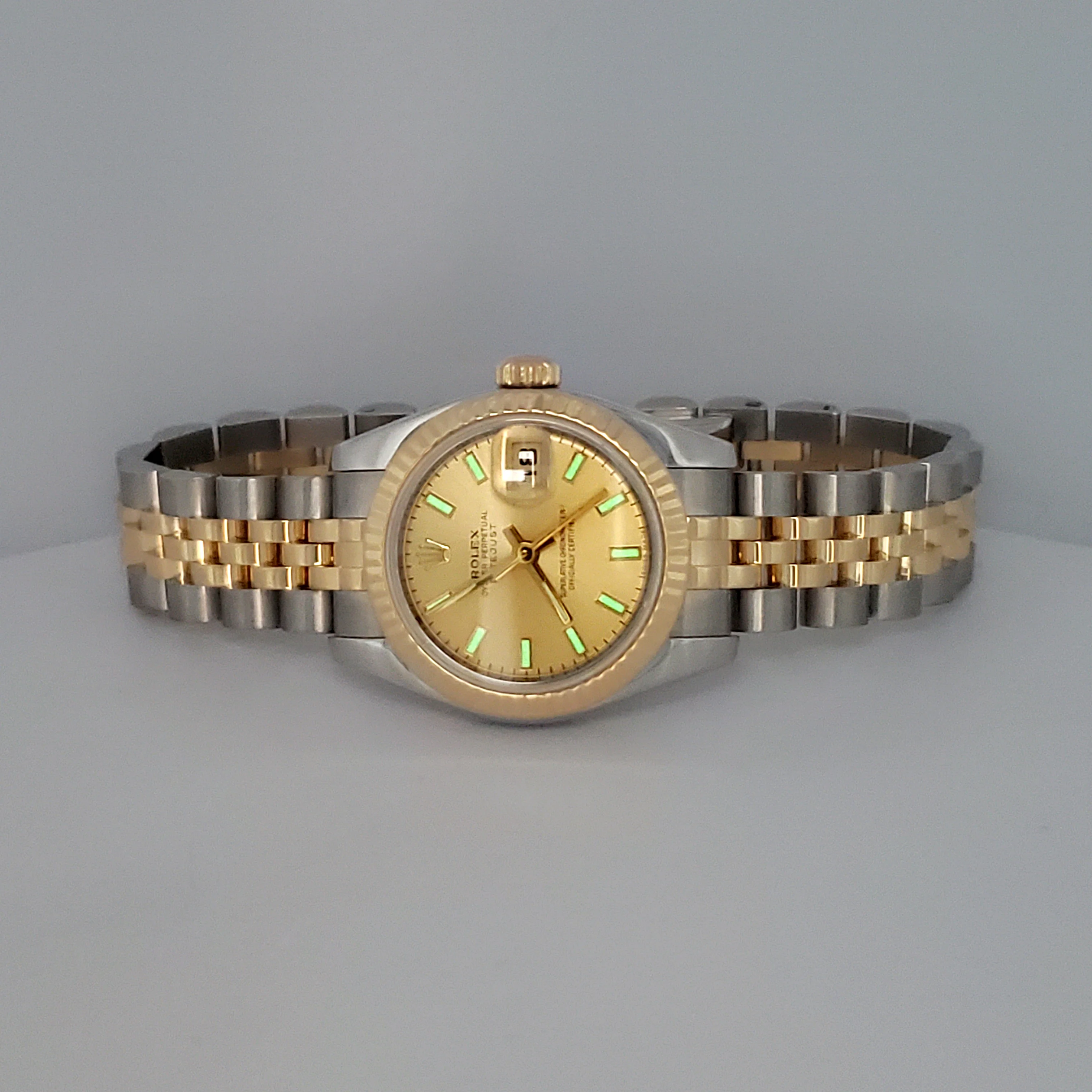 Rolex Datejust 26mm 179173 Champagne Index Dial Yellow Gold/Silver Watch Box/Apr - Image 8