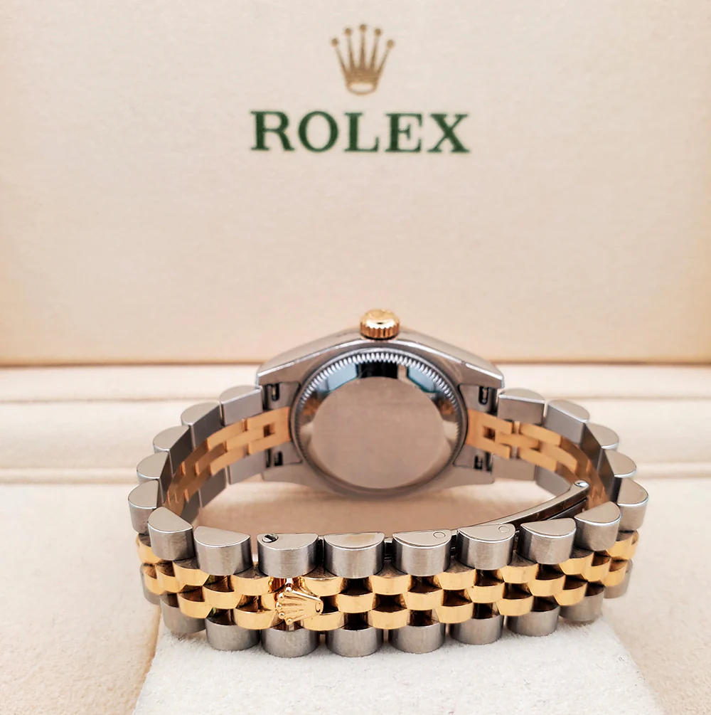 Rolex Datejust 26mm 179173 Factory Champagne Diamond 2-tone Yellow Gold/Steel Jubilee Watch - Image 5