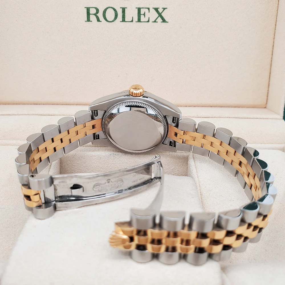 Rolex Datejust 26mm 179173 Factory Champagne Diamond Dial Yellow Gold Fluted Bezel Watch Box Papers - Image 6