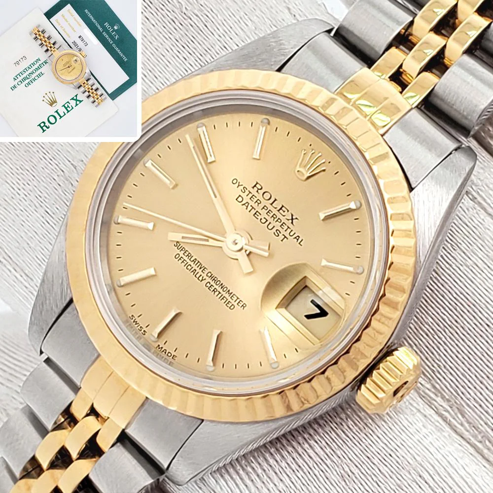 Rolex Datejust 26mm 2-Tone Jubilee Watch 79173 Papers/2021 Service Papers