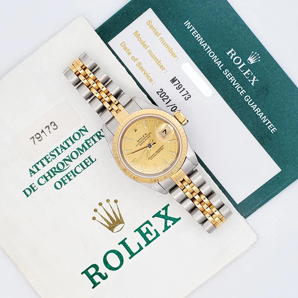 Rolex Datejust 26mm 2-Tone Jubilee Watch 79173 Papers/2021 Service Papers - Image 4