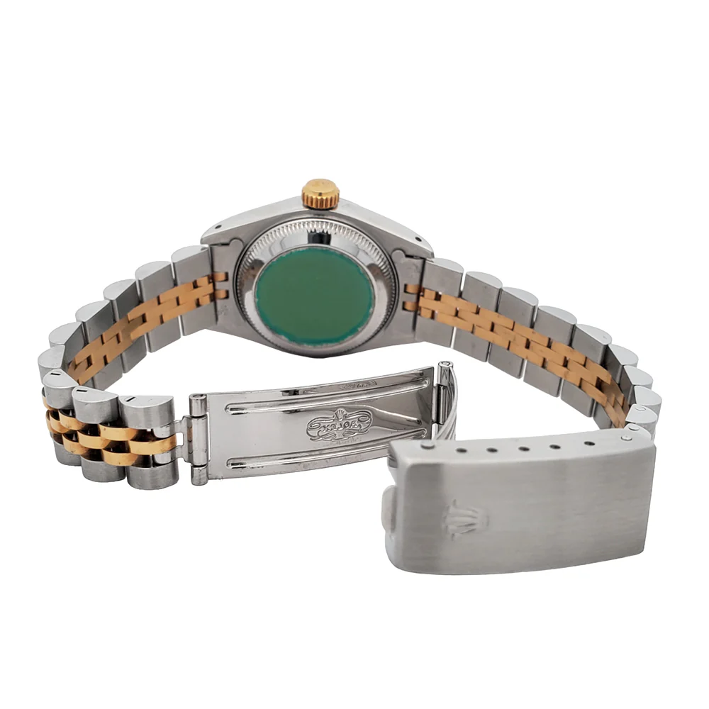 Rolex Datejust 26mm 2-Tone White Roman Dial Jubilee Watch 6917 - Image 6