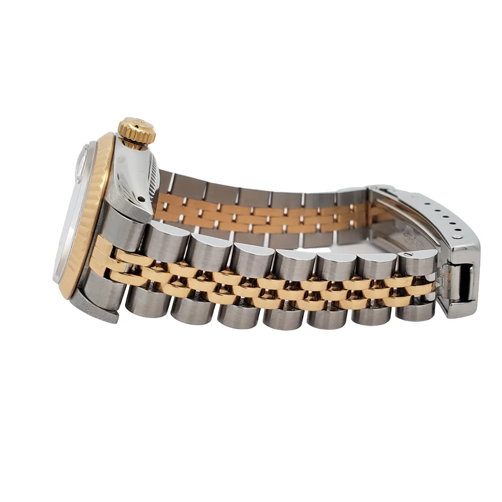 Rolex Datejust 26mm 69173 Champagne Tapestry 2-tone Yellow Gold/Steel Jubilee Watch - Image 4