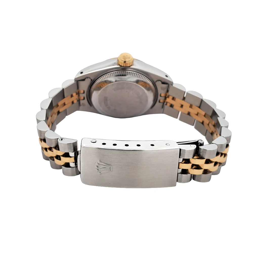 Rolex Datejust 26mm 69173 Champagne Tapestry 2-tone Yellow Gold/Steel Jubilee Watch - Image 5