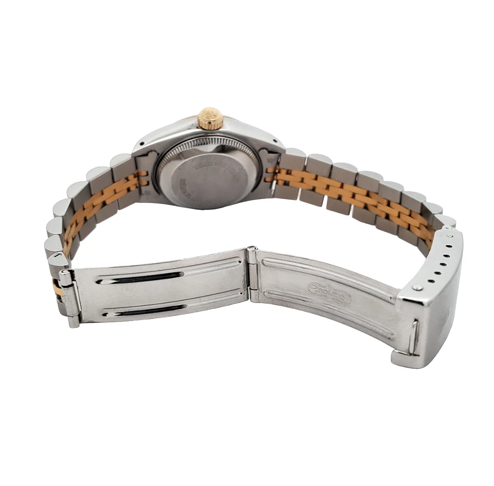 Rolex Datejust 26mm 69173 Champagne Tapestry 2-tone Yellow Gold/Steel Jubilee Watch - Image 6