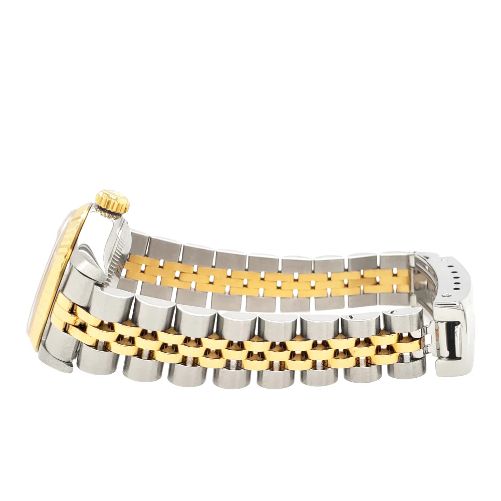 Rolex Datejust 26MM 69173 Factory Champagne Dial Yellow Gold Fluted Bezel Watch Box Papers - Image 4