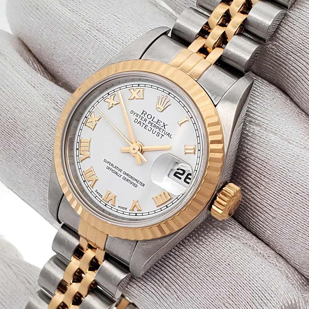 Rolex Datejust 26mm 79173 White Roman 2-Tone Yellow Gold/Steel Jubilee Watch Papers - Image 2