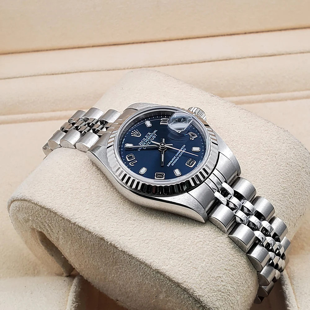 Rolex Datejust 26mm 79174 Blue Dial Fluted Bezel Stainless Steel Watch - Image 3