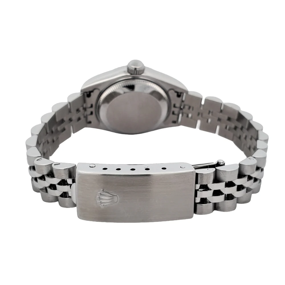 Rolex Datejust 26mm 79174 Silver Tapestry Dial Fluted Bezel Steel Watch - Image 6