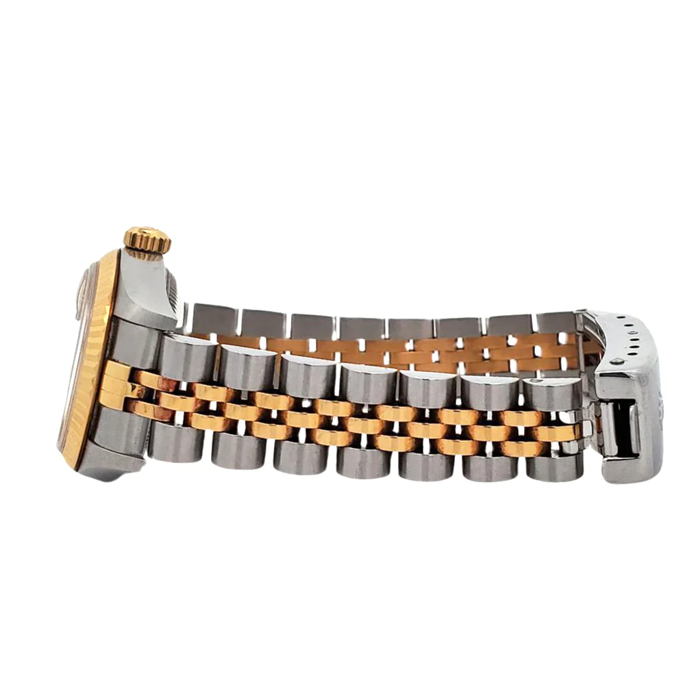 Rolex Datejust 26mm Champagne Index Dial 2-Tone Yellow Gold Fluted Jubilee Watch 79173 - Image 4