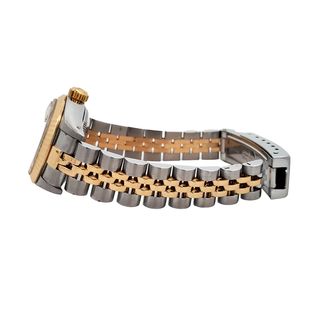 Rolex Datejust 26mm Factory Silver Diamond 2-Tone Yellow Gold/Steel Watch 79173 - Image 4