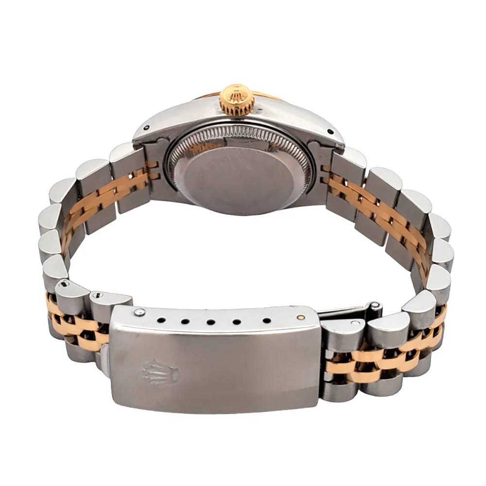 Rolex Datejust 26mm Silver Pyramid 2-Tone Yellow Gold/Steel Jubilee Watch 69173 - Image 5