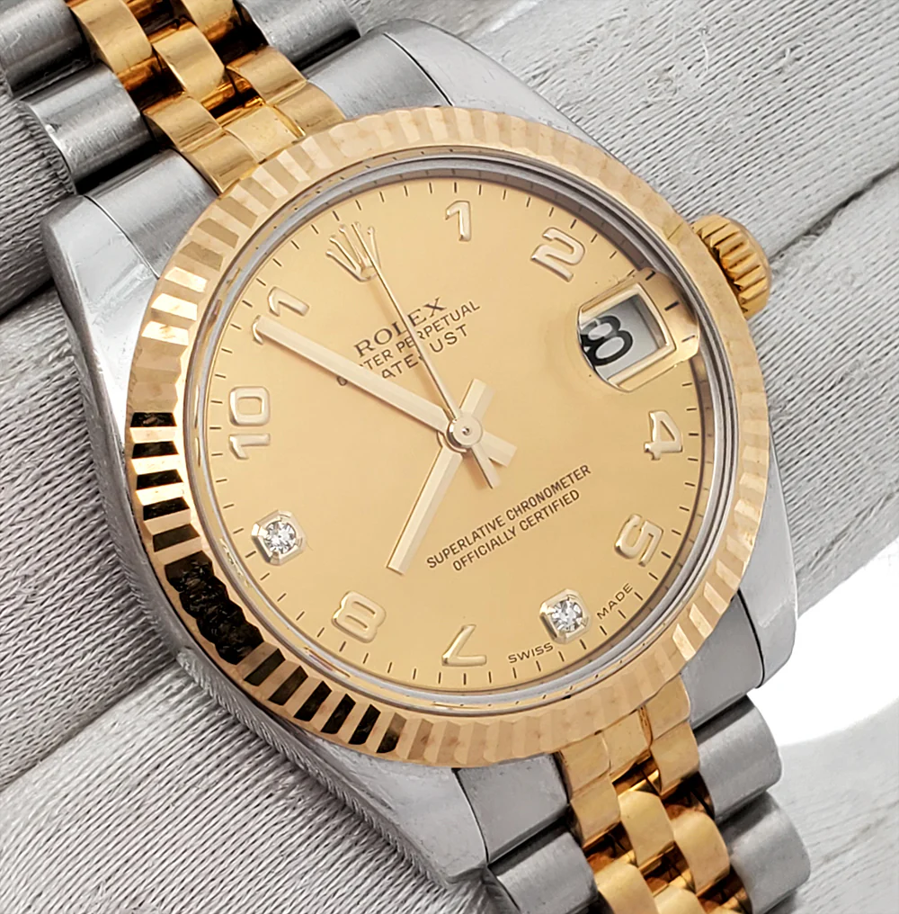 Rolex Datejust 31mm 178273 2-tone Factory Champagne MOP Diamond Dial Jubilee Watch - Image 3