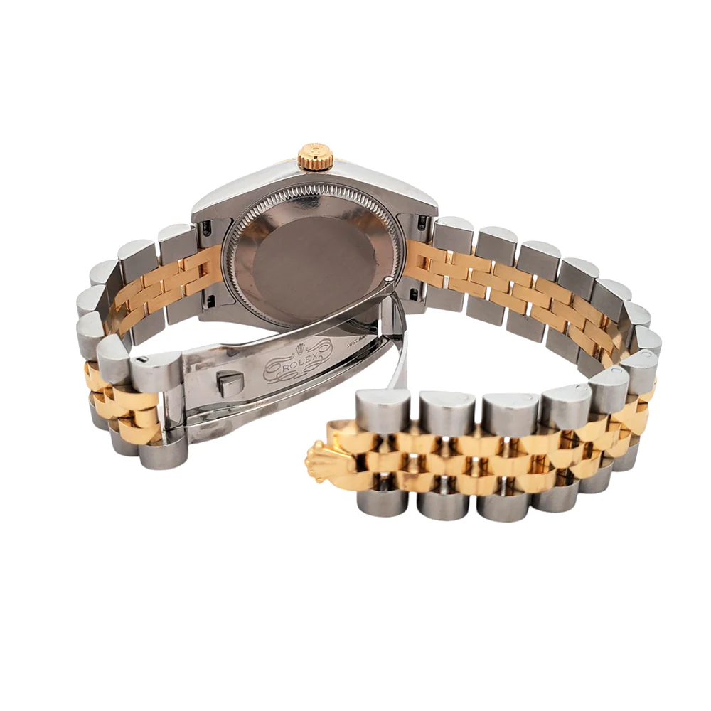 Rolex Datejust 31mm 178273 Factory Diamond Mother of Pearl Dial 2-tone Yellow Gold/Steel Jubilee Watch - Image 6
