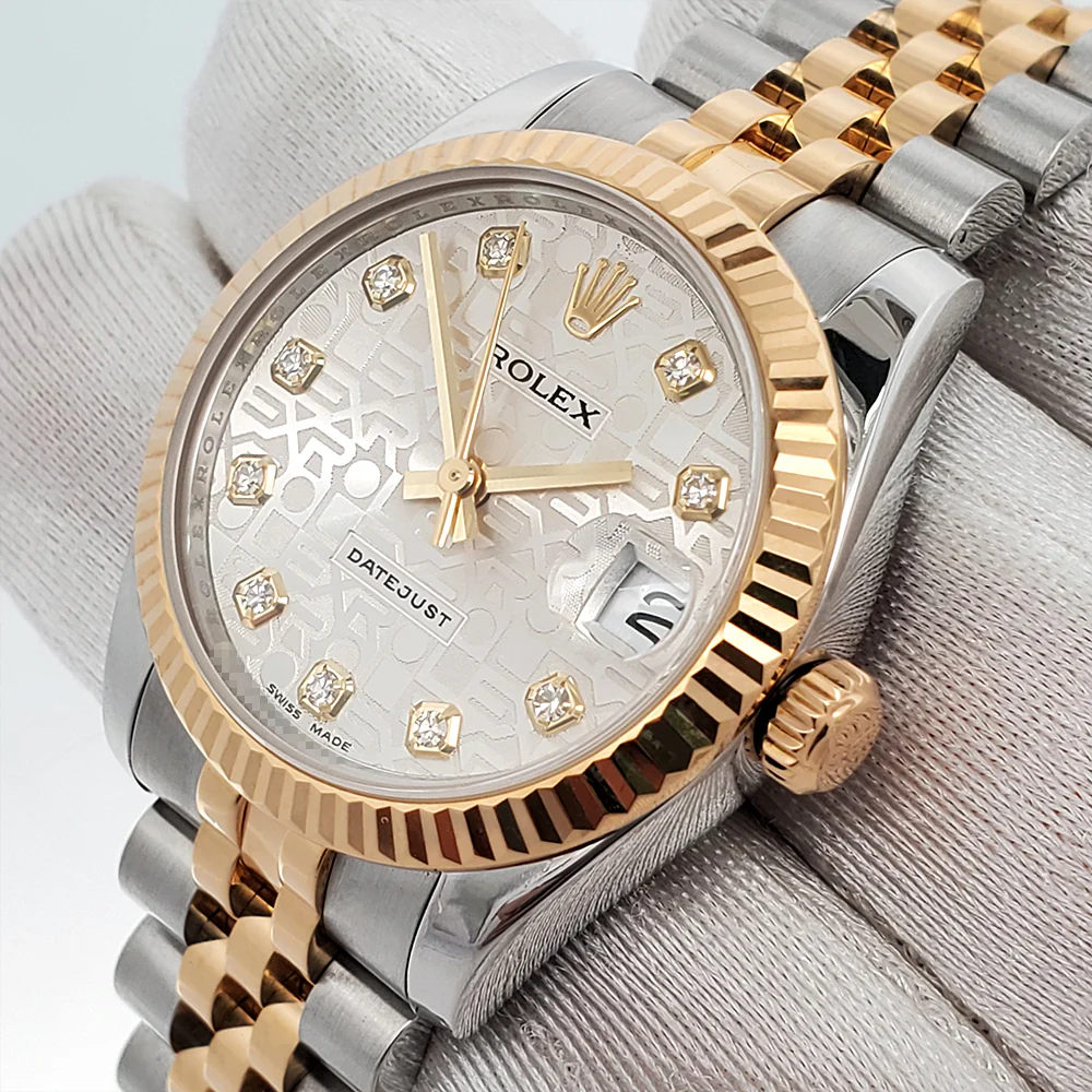 Rolex Datejust 31mm 178273 Factory Diamond Silver Jubilee 2-tone Yellow Gold/Steel Watch Box Papers - Image 2