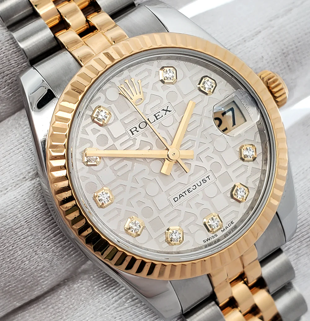 Rolex Datejust 31mm 178273 Factory Diamond Silver Jubilee 2-tone Yellow Gold/Steel Watch Box Papers - Image 3