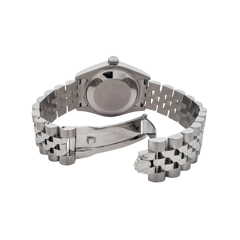Rolex Datejust 31mm 178274 Silver Index White Gold Fluted Bezel Steel Jubilee Watch Box Papers - Image 6