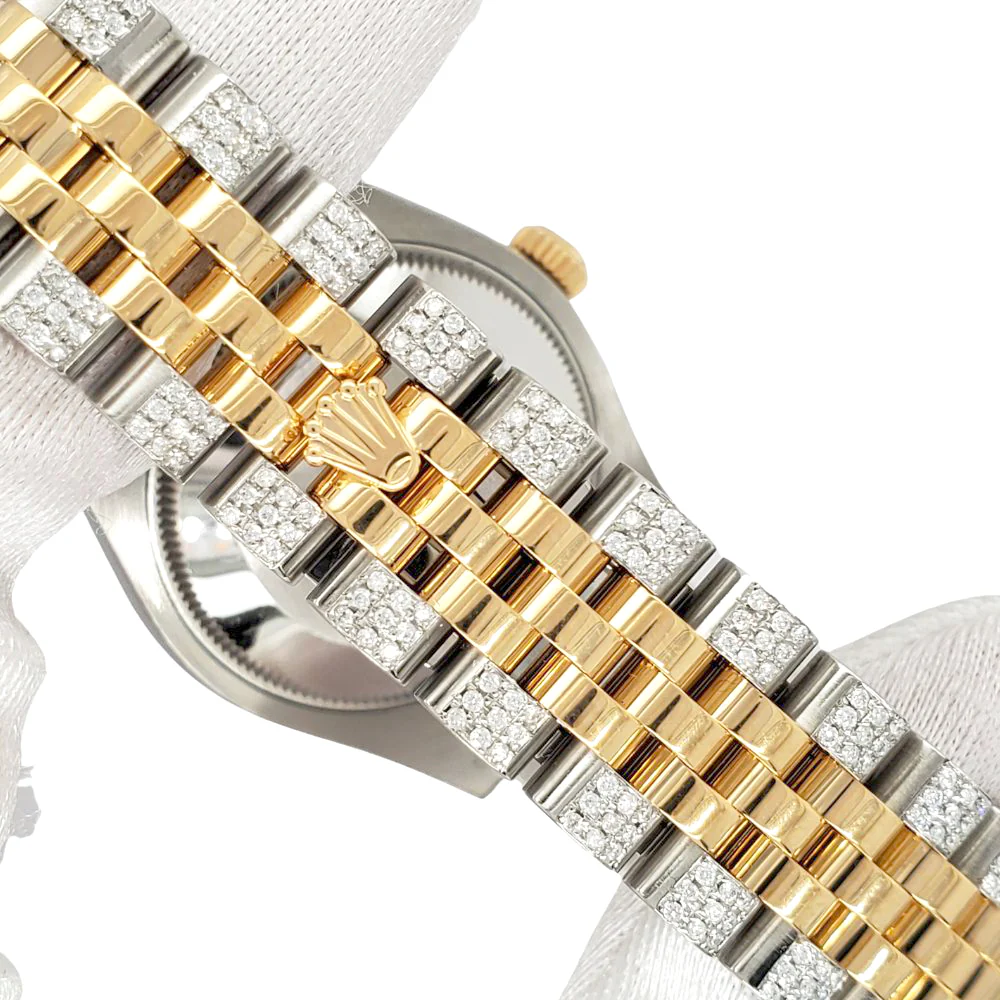 Rolex Datejust 31mm 2-Tone 178273 3.56ct Diamond Bezel/Bracelet White Index Dial Watch - Image 4