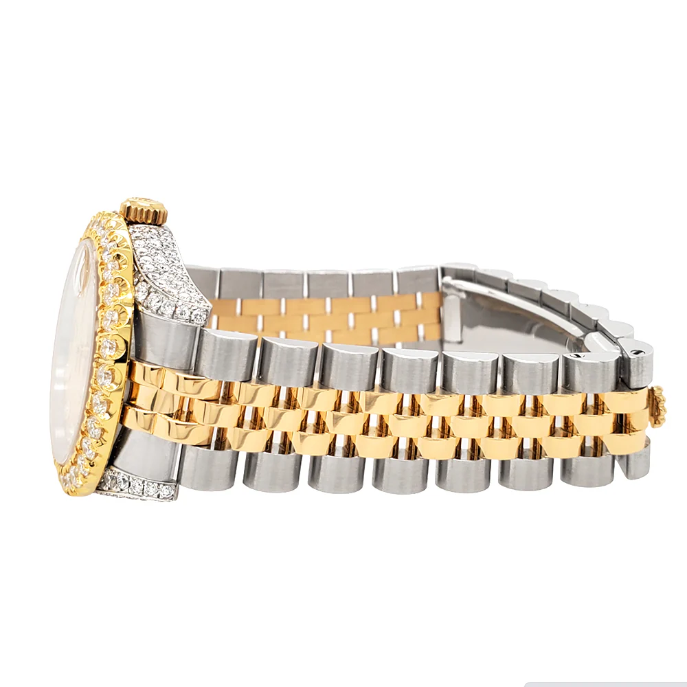 Rolex Datejust 31mm 2-Tone 178273 White Index Dial 4.4ct Diamond Bezel/Case Watch - Image 3