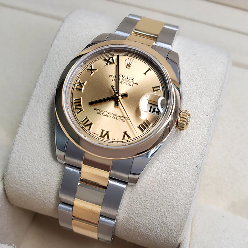 Rolex Datejust 31mm 2-tone Factory Champagne Roman Dial Watch 178243 - Image 3