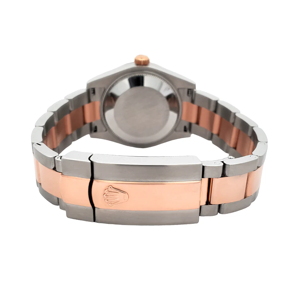 Rolex Datejust 31mm 2-tone Rose Gold/Steel Factory Scattered Diamond Bezel Chocolate VI Roman Watch 178341 - Image 6
