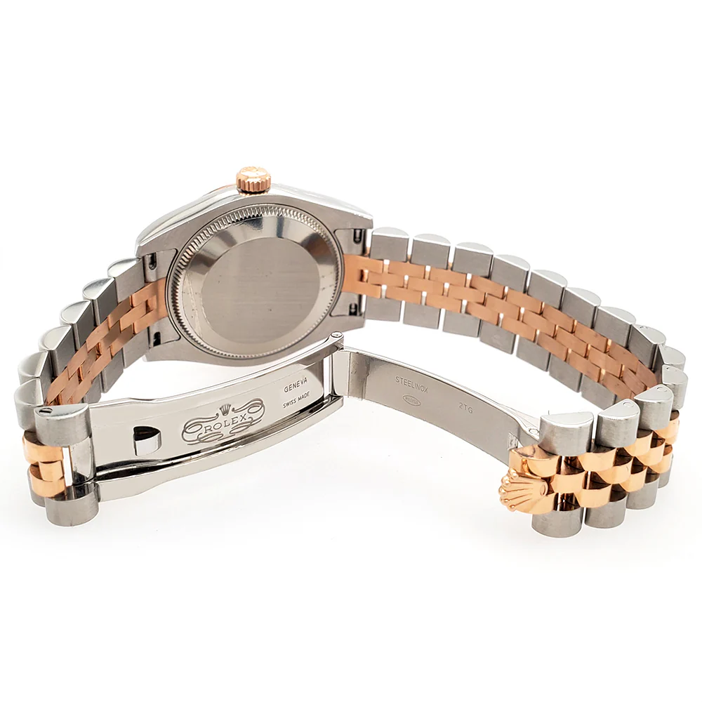 Rolex Datejust 31MM 2-Tone Rose Gold/Stainless Steel Factory Diamond Dial Jubilee Watch Box Papers 178271 - Image 5