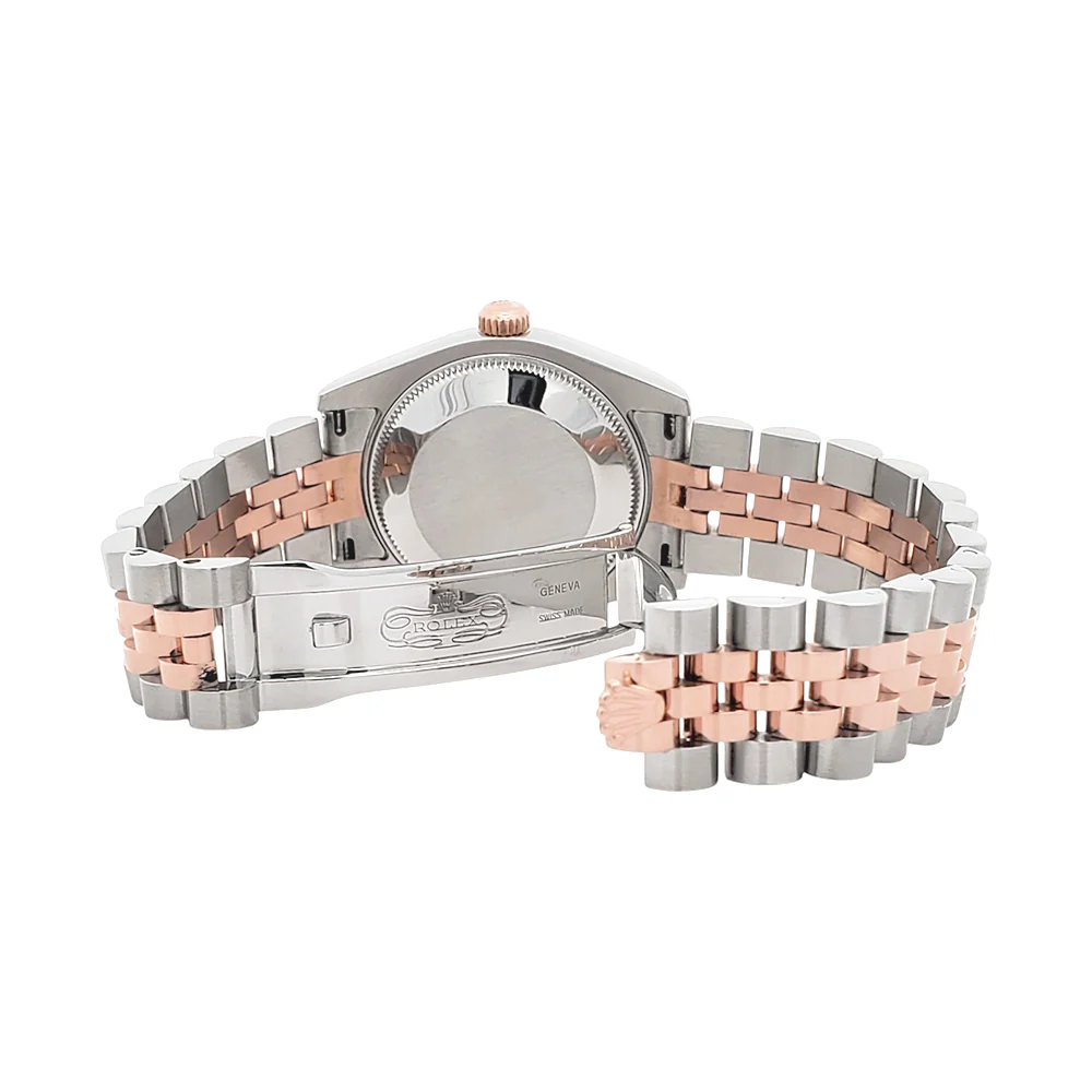Rolex Datejust 31mm 2-tone Rose Gold/Steel 178271 Fluted Bezel Jubilee Watch Box Papers - Image 7