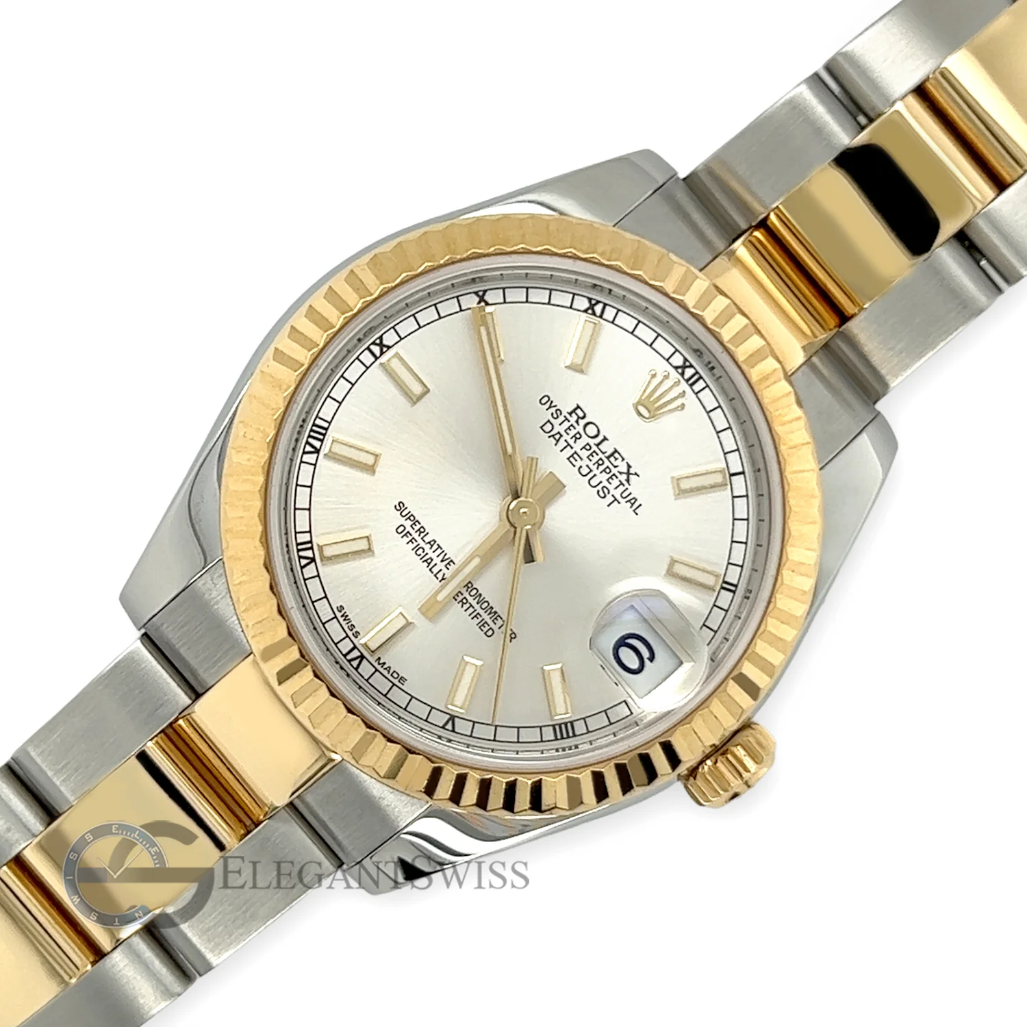 Rolex Datejust 31mm 2-tone Silver Dial Oyster Watch 2016 Box Papers 178273