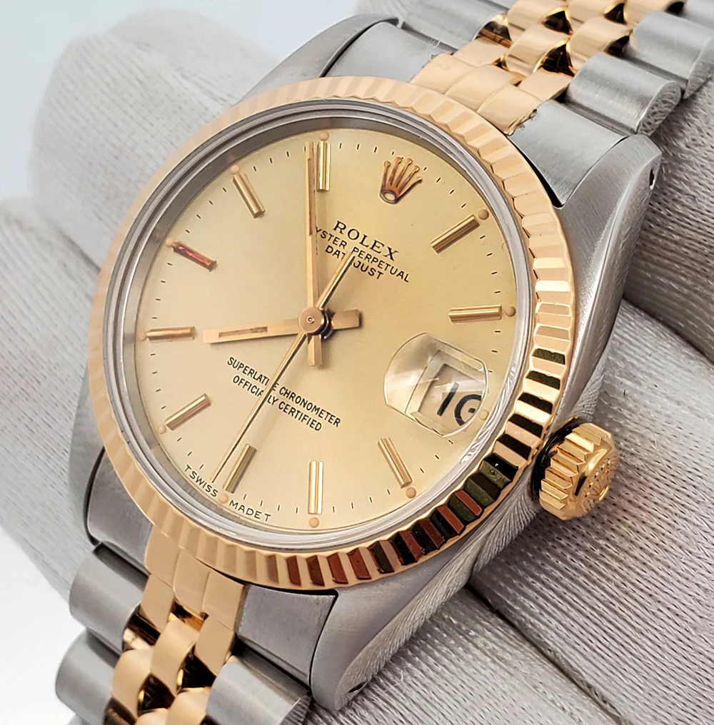 Rolex Datejust 31mm 2-tone Yellow Gold/Stainless Steel Jubilee Watch 68273 Box Papers Serviced in 2014 - Image 2