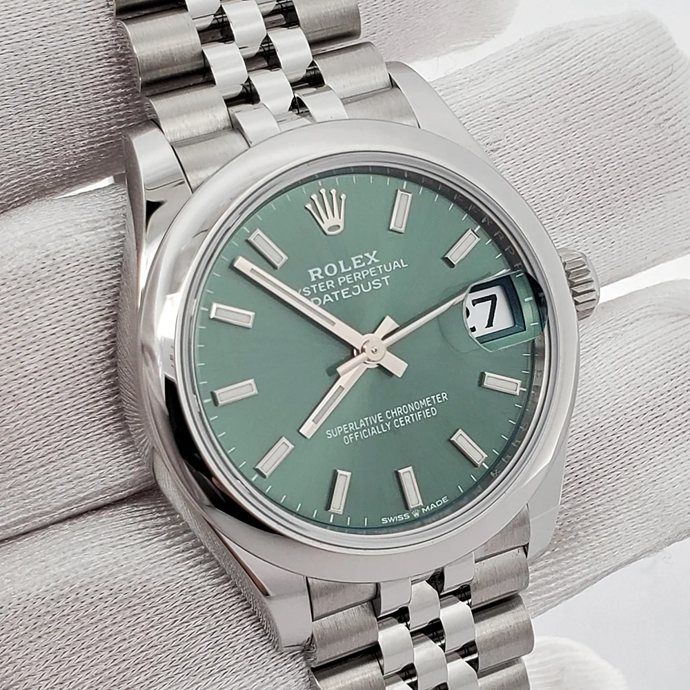 Rolex Datejust 31mm 278240 Mint Green Steel Jubilee Watch 2023 Box Papers - Image 3