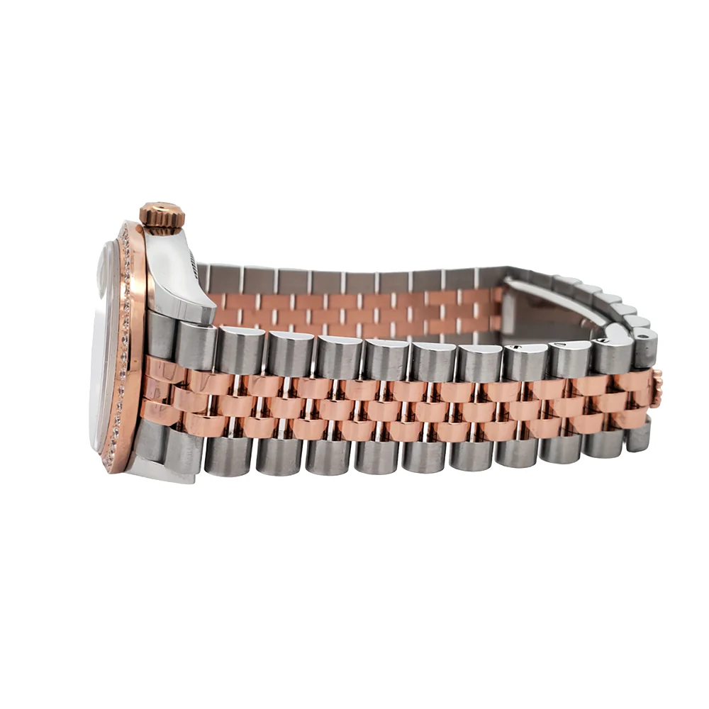 Rolex Datejust 31mm 278271 2-tone Rose Gold/Steel White Roman Jubilee Watch 0.95ct Diamond Bezel 2021 Box Papers - Image 5