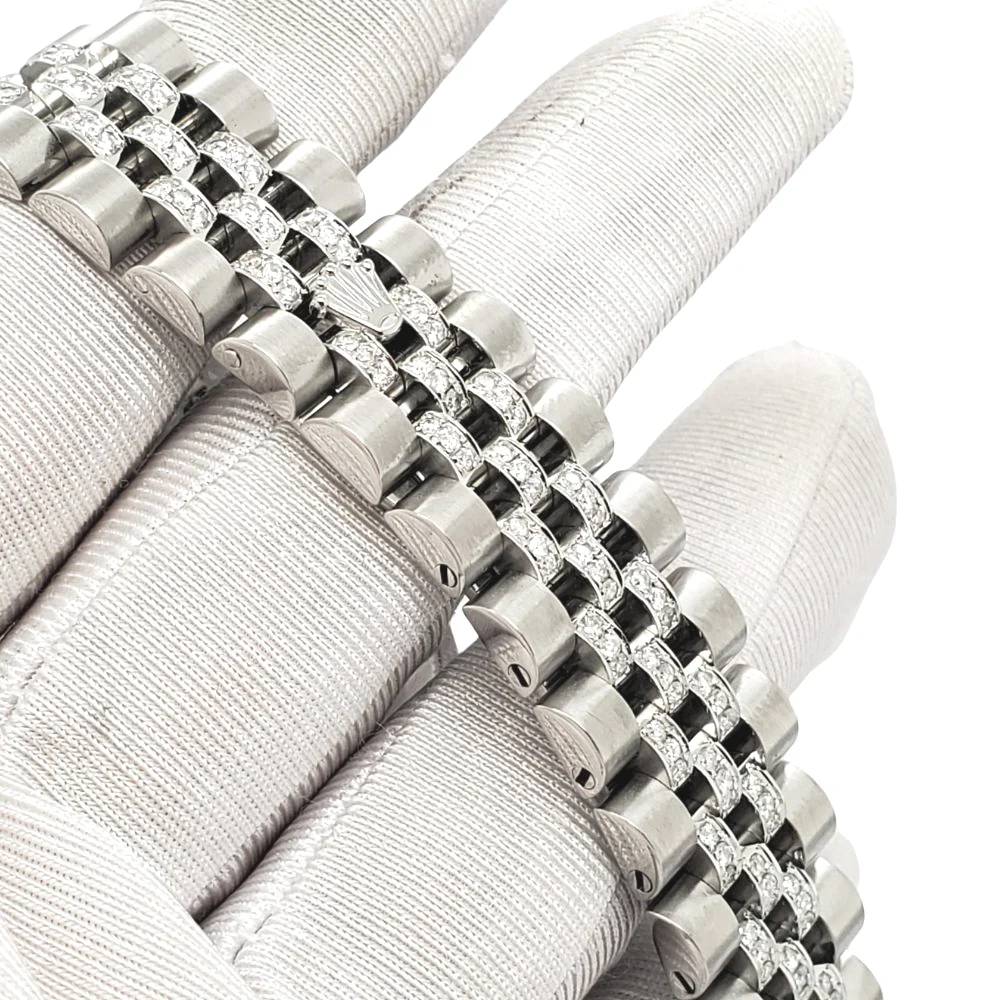 Rolex Datejust 31mm 3ct Diamonds Lugs/Bracelet/Gray Floral Dial Steel 178274 Watch - Image 4