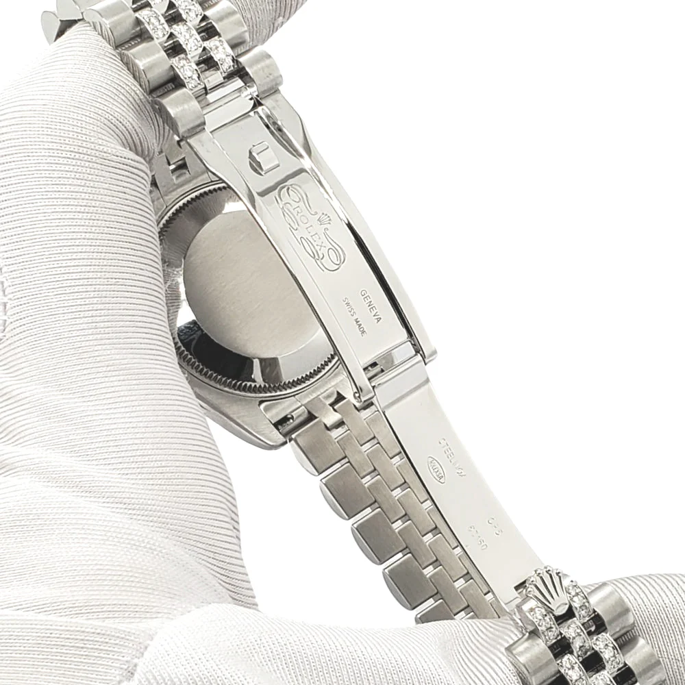 Rolex Datejust 31mm 3ct Diamonds Lugs/Bracelet/Gray Floral Dial Steel 178274 Watch - Image 5