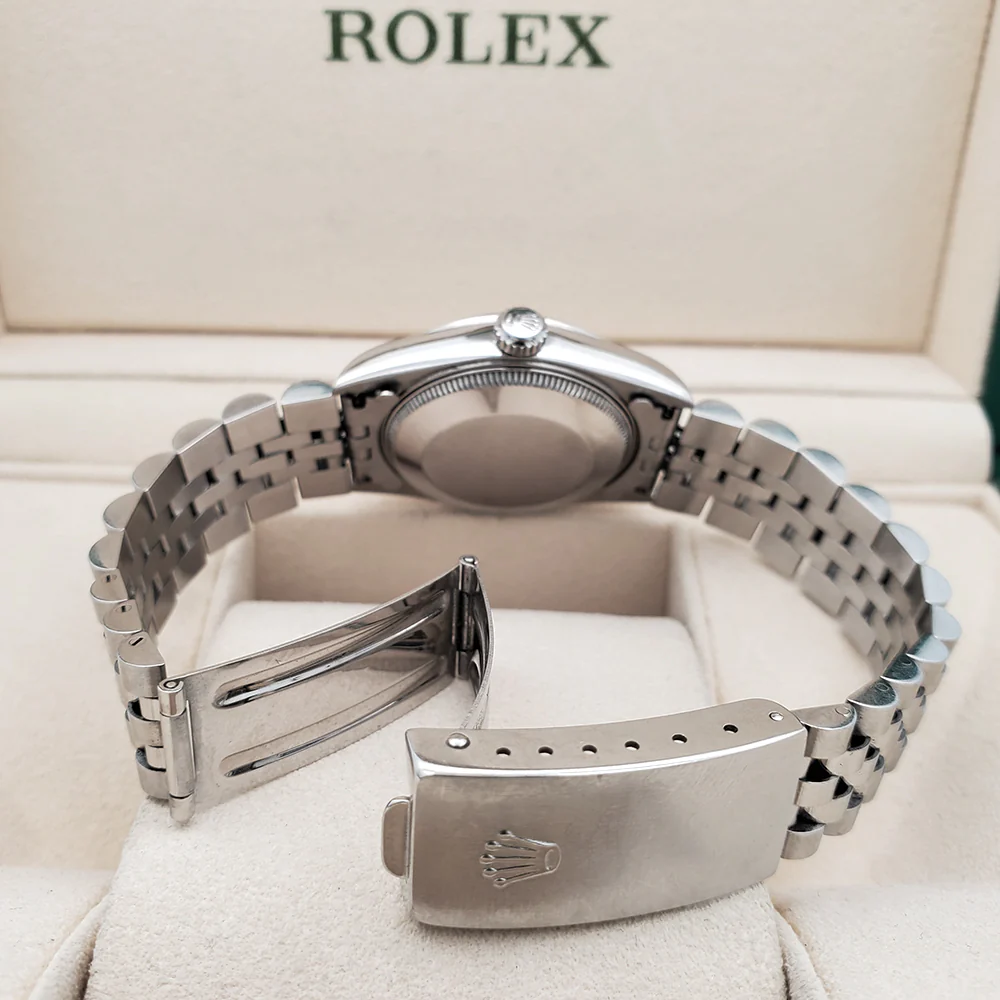 Rolex Datejust 31mm 68240 White Roman Dial Smooth Bezel Steel Jubilee Watch Box Papers - Image 6