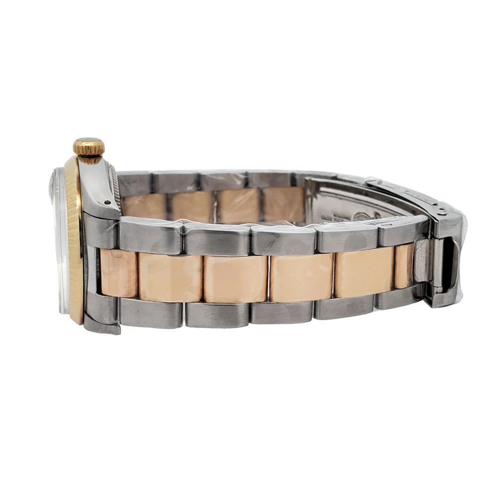 Rolex Datejust 31mm 6827 White Roman Yellow Gold/Steel Fluted Oyster Watch - Image 4