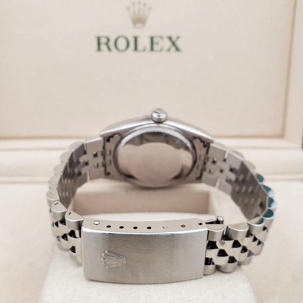 Rolex Datejust 31mm 78240 Silver Tapestry Dial Smooth Bezel Stainless Steel Watch Box Papers - Image 5