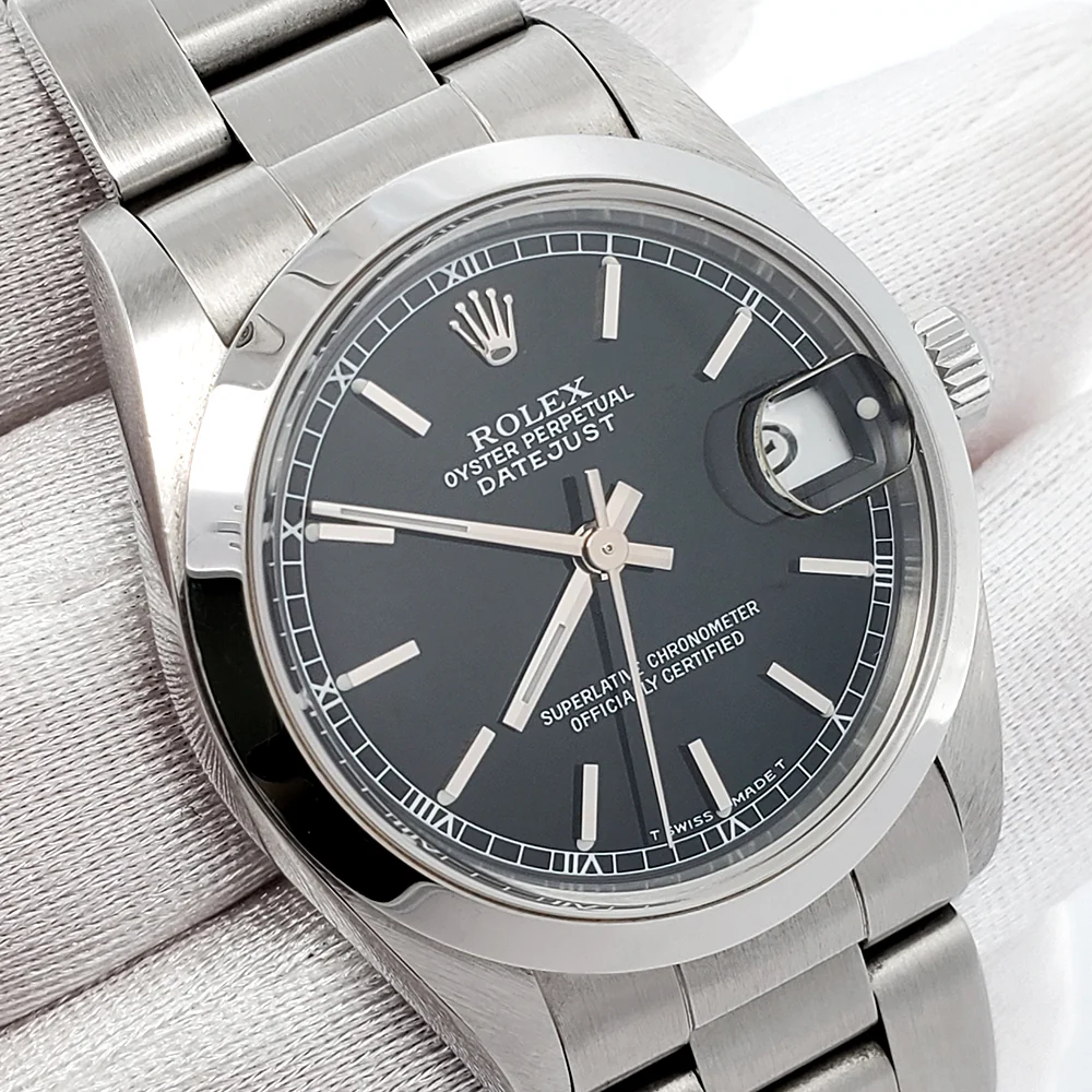 Rolex Datejust 31mm Black Index Steel Oyster Watch 68240 - Image 2