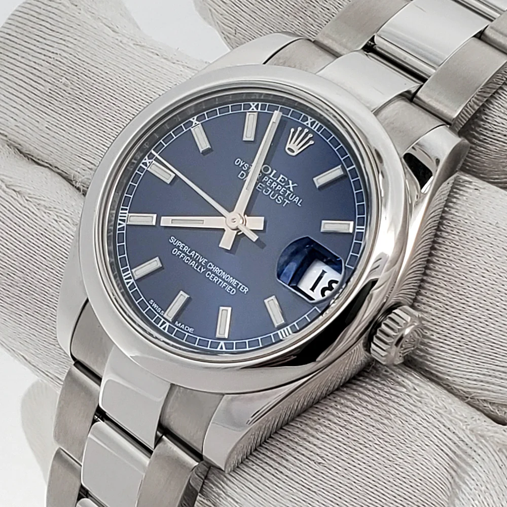 Rolex Datejust 31mm Blue Index Steel Oyster Watch 178240 Box Papers - Image 2