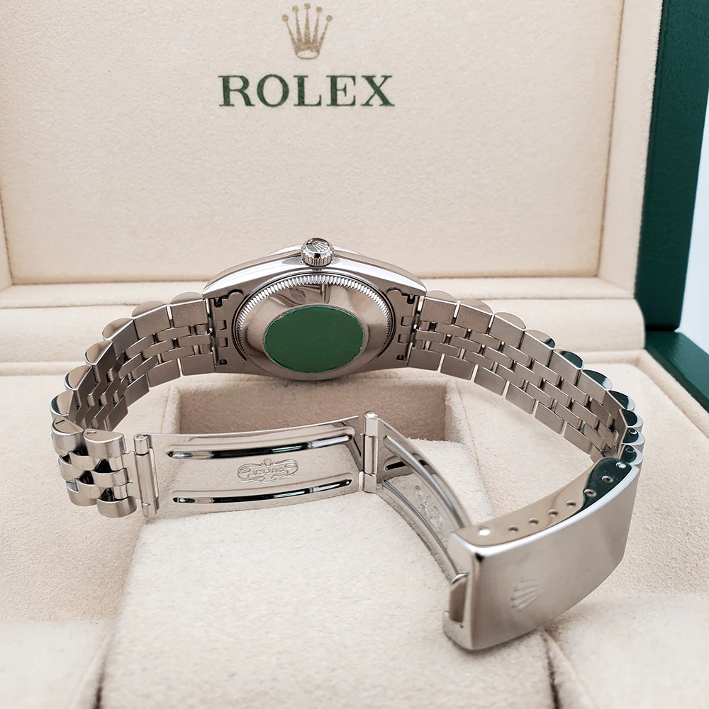 Rolex Datejust 31mm Blue Roman Dial Fluted bezel Jubilee Steel Watch 68274 - Image 6