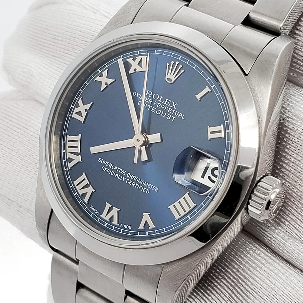 Rolex Datejust 31mm Blue Roman Steel Oyster Watch 78240