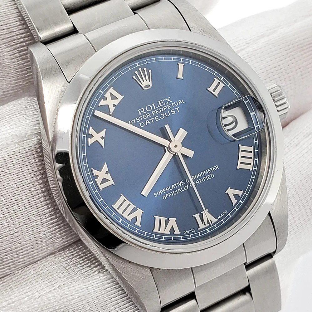 Rolex Datejust 31mm Blue Roman Steel Oyster Watch 78240 - Image 2