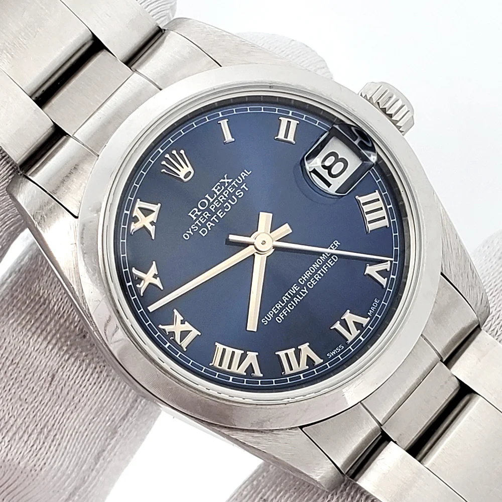 Rolex Datejust 31mm Blue Roman Steel Oyster Watch 78240 Papers/Tag - Image 2