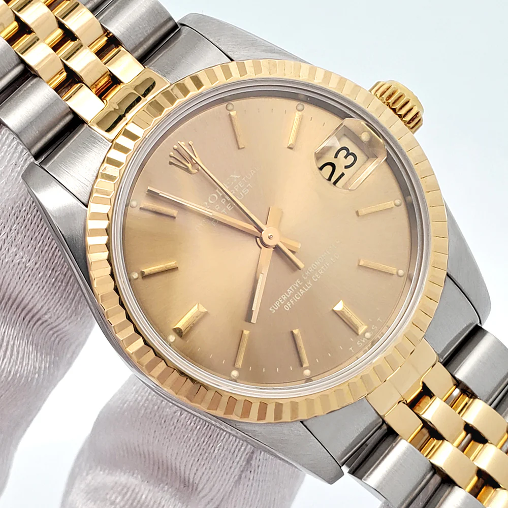 Rolex Datejust 31mm Champagne Index 2-Tone Gold/Steel Jubilee Watch 68273 - Image 2