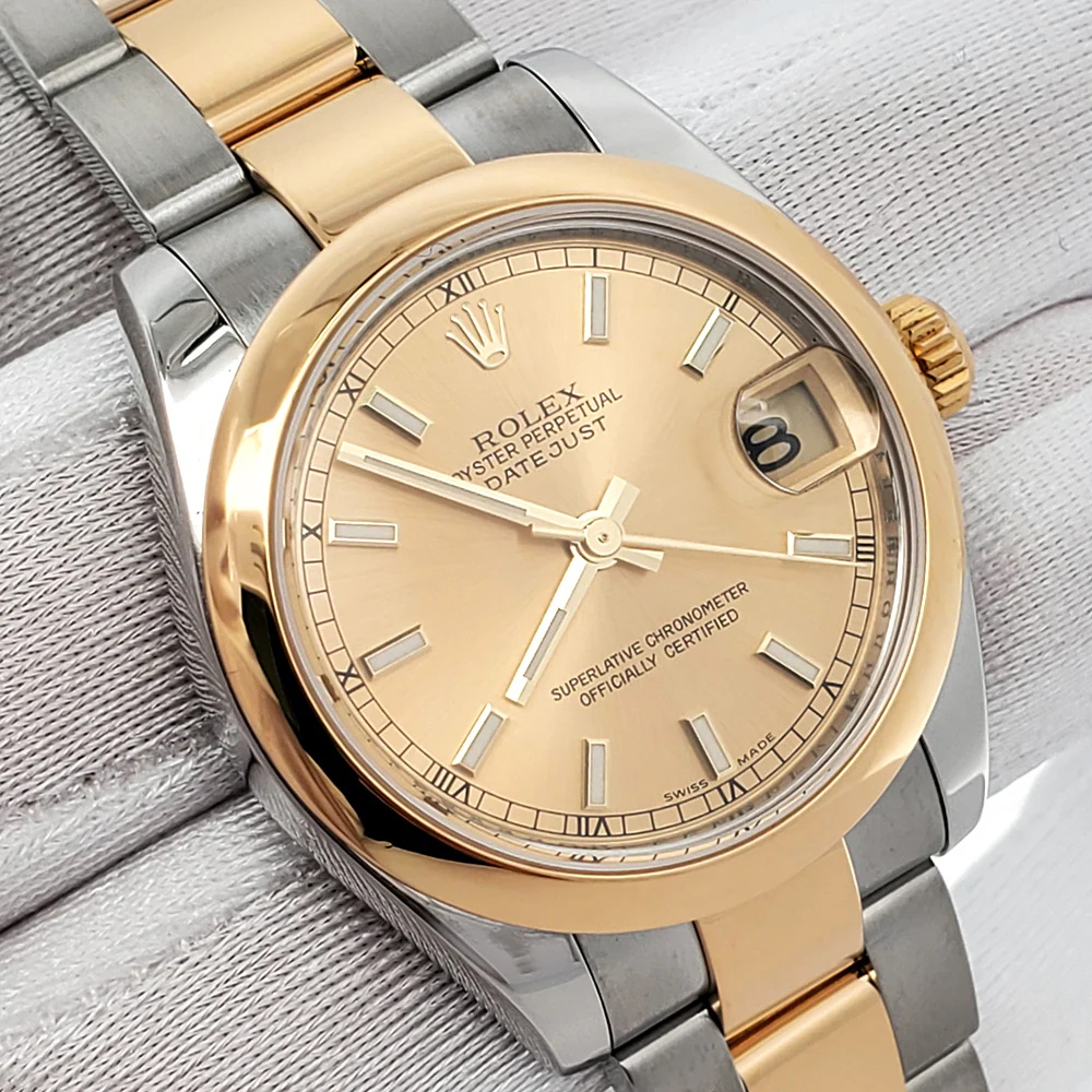 Rolex Datejust 31mm Champagne Index 2-tone Yellow Gold/Steel Oyster Watch 178243 - Image 3