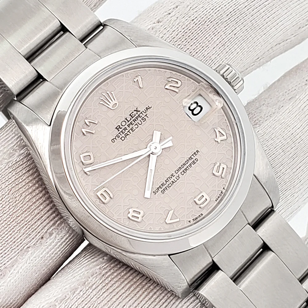 Rolex Datejust 31mm Cream Jubilee Arabic Dial Steel Watch 68240 - Image 2